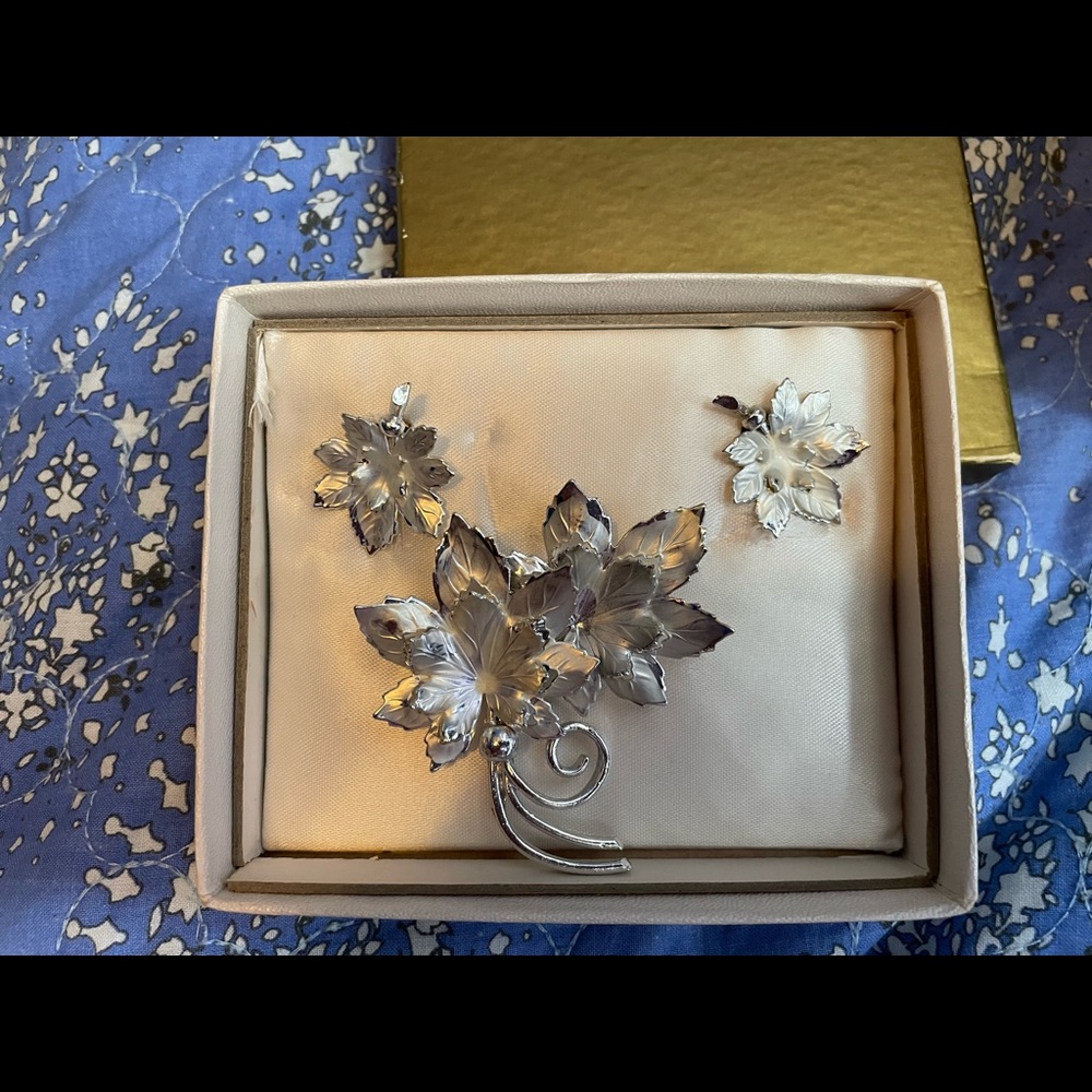 Vintage Coro Clip Earrings & Brooch